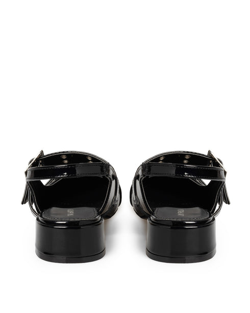 Zapatilla Negro Doble Hebilla 35602